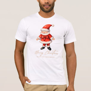 Eenvoudige Kerstman Kerstmis Wit T-shirt