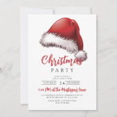 Eenvoudige Kerstmanhoed Kerstfeest Kaart (Voorkant)