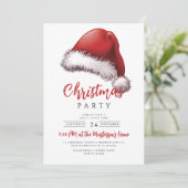 Eenvoudige Kerstmanhoed Kerstfeest Kaart (Staand voorkant)