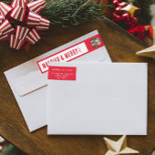 Eenvoudige Kerstmis Getrouwd en Vrolijk Fotoadres