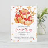 Eenvoudige Kerstmis Gift Boxes Favoriete Dingen Pa Kaart (Staand voorkant)