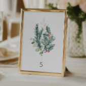Eenvoudige Kerstmis Greenery Wedding Kaart