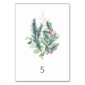 Eenvoudige Kerstmis Greenery Wedding Kaart (Voorkant)