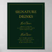 Eenvoudige Kerstmis | Groene Signature Dranken Sig Poster (Voorkant)