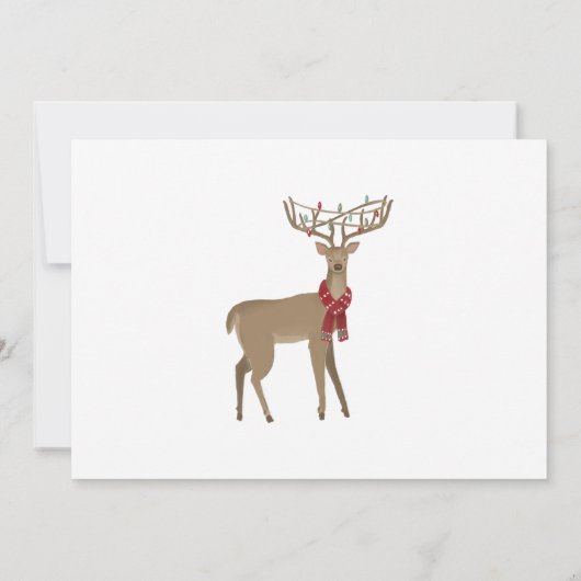 Eenvoudige Kerstmis Holly Botanische groen Foto Feestdagenkaart (Achterkant)