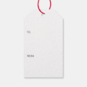 Eenvoudige Kerstmis Holly & Groen Cadeaulabel (Achterkant)