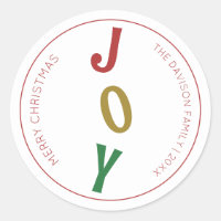 Eenvoudige Kerstmis Joy Envelope Seal en Gift Labe