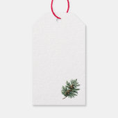 Eenvoudige Kerstmis met ceder tak  Cadeaulabel (Achterkant)