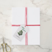 Eenvoudige Kerstmis met ceder tak  Cadeaulabel (Met Touw)