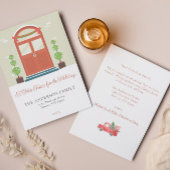 Eenvoudige Kerstmis voordeur bewegende aankondigin Kaart