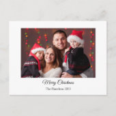 Eenvoudige Kerstmisfoto Groet Kerstmis Briefkaart (Voorkant)