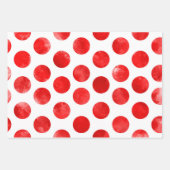 Eenvoudige kerstrode streep Waterverf Moderne Inpakpapier Vel (Voorkant 3)