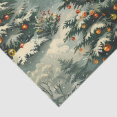 Eenvoudige kerstsneeuw afgedekte kerstboom tissuepapier (Detail)