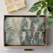 Eenvoudige kerstsneeuw afgedekte kerstboom tissuepapier (Geschenk)