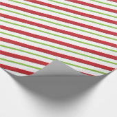 Eenvoudige kerststrepen cadeaupapier (Hoek)
