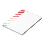 Eenvoudige kerststrepen notitieblok (Linkerzijde)