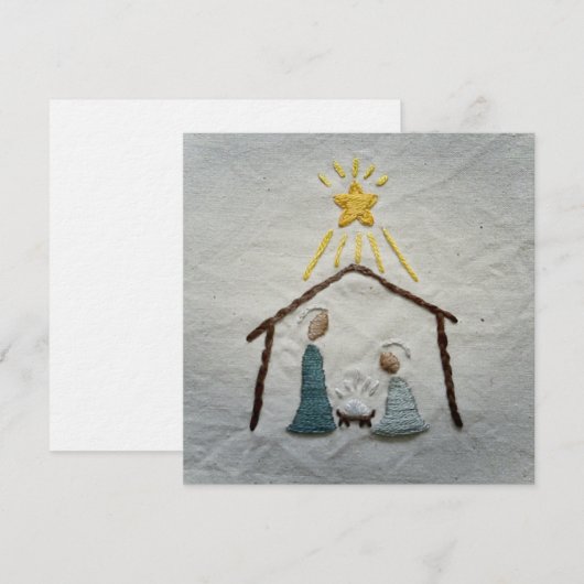 Eenvoudige kerstvakantie Kaart (Voorkant / Achterkant)