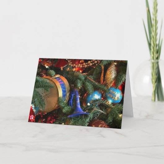 Eenvoudige kerstversiering Kaart (Voorkant)