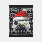 Eenvoudige kerstvideogame-controller voor kerstmis fleece deken (Voorkant)