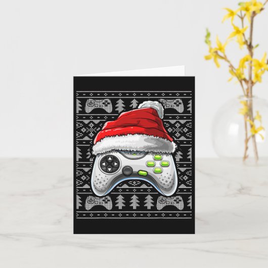 Eenvoudige kerstvideogame-controller voor kerstmis kaart (Gele Bloem)