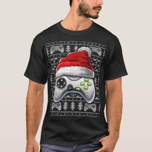 Eenvoudige kerstvideogame-controller voor kerstmis t-shirt