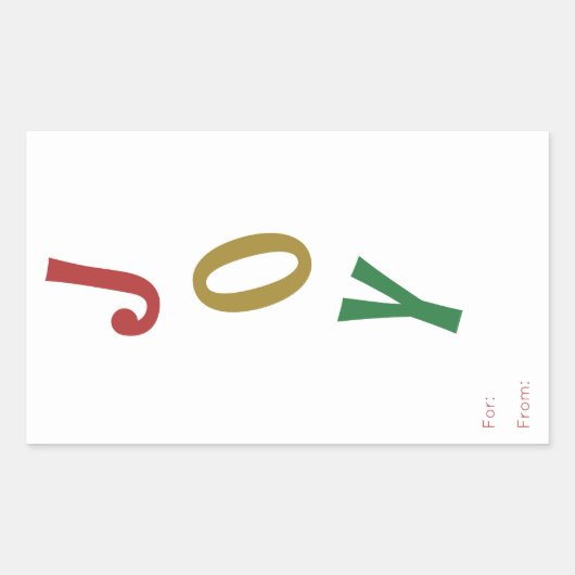 Eenvoudige kerstvreugde voor cadeau Sticker (Voorkant)