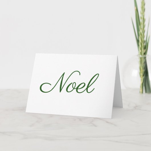 Eenvoudige kerstwens voor één woord: "Noel" Feestdagen Kaart (Voorkant)