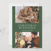 Eenvoudige kerstzegeningen feestdagenkaart (Voorkant)