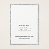 Eenvoudige Ketting Display Business Logo Silver Visitekaartje (Achterkant)