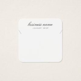Eenvoudige Ketting juwelenkaart Vierkante Visitekaartjes
