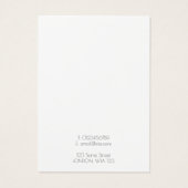 Eenvoudige ketting- of armbandenkaart visitekaartje (Achterkant)