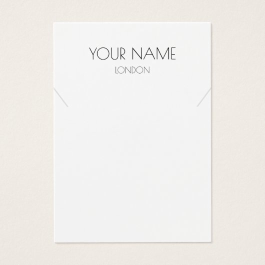 Eenvoudige ketting- of armbandenkaart visitekaartje (Voorkant)