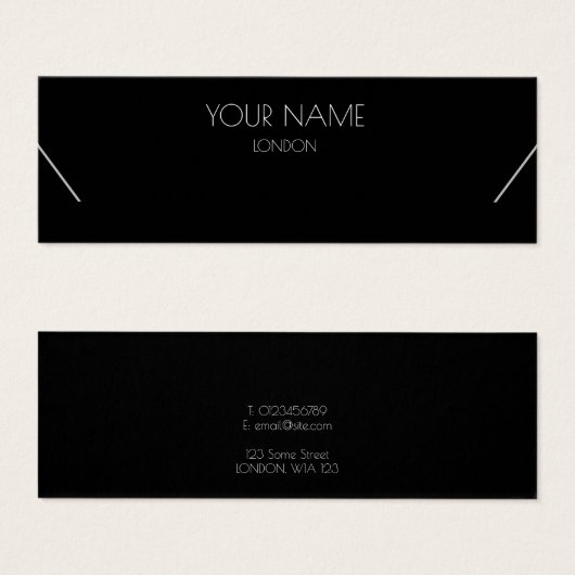 Eenvoudige ketting-schermkaart mini visitekaartjes (Voorkant /achterkant)