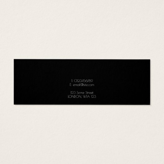 Eenvoudige ketting-schermkaart mini visitekaartjes (Achterkant)