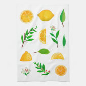 Eenvoudige keukenhanddoeken, leemons en leder theedoek (Verticaal)