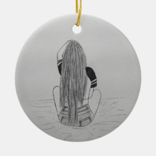 Eenvoudige keuze keramisch ornament (Voorkant)