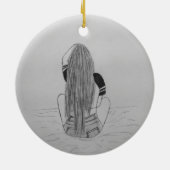 Eenvoudige keuze keramisch ornament (Achterkant)