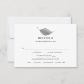 Eenvoudige keuze uit Midnight Blue en White Meal C RSVP Kaartje (Voorkant)