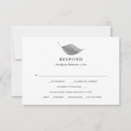 Eenvoudige keuze uit Midnight Blue en White Meal C RSVP Kaartje