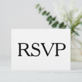 Eenvoudige keuze voor RSVP (zwart en wit) en Entre (Staand voorkant)