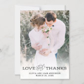 Eenvoudige  kijk | Weddenfoto Hartelijk dank Magnetische Uitnodiging (Voorkant)