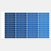 Eenvoudige kinder blauwe waterdichte naamlabels labels (Vel)