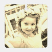 Eenvoudige Kinder foto Keepsake Golden Metalen Ornament (Achterkant)