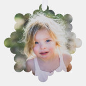 Eenvoudige Kinder foto Keepsake Schattige Ornament Kaart (Voorkant)