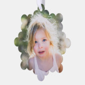 Eenvoudige Kinder foto Keepsake Schattige Ornament Kaart (Links)