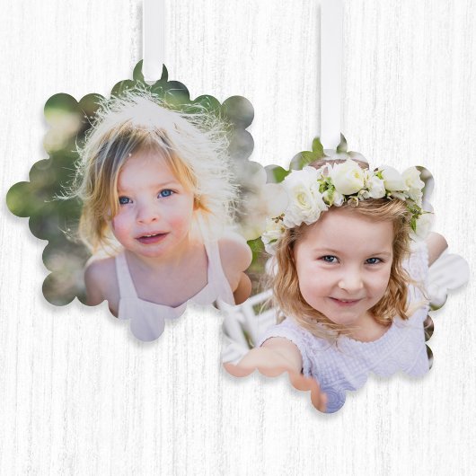 Eenvoudige Kinder foto Keepsake Schattige Ornament Kaart