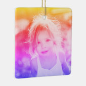 Eenvoudige Kinder foto-toetsen Keramisch Ornament (Rechts)