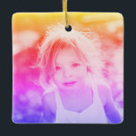 Eenvoudige Kinder foto-toetsen Keramisch Ornament<br><div class="desc">Gemakkelijk diy en aanpassen met uw eigen afbeeldingen deze Custom Simple Kinder Photo Christmas Rainbow Keepsake Ceramic Ornament. Voeg elke aangepaste foto-indeling: verticaal portret, horizontaal landschap, vierkant gevormd. Creëer Uw eigen unieke aandenken foto cadeau voor familie, kinderen, grootouders, vrienden. Ontwerp uw eigen vakantiedecoratie, autodecor, het decor van de voertuigauto, maak...</div>