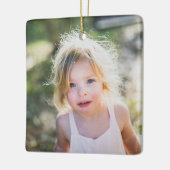 Eenvoudige Kinder foto-toetsen Keramisch Ornament (Links)