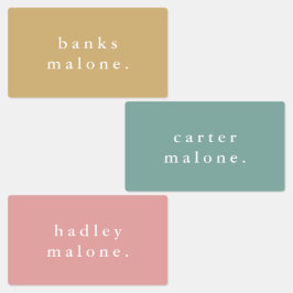 Eenvoudige Kinder naam regenboogwaterdicht Labels